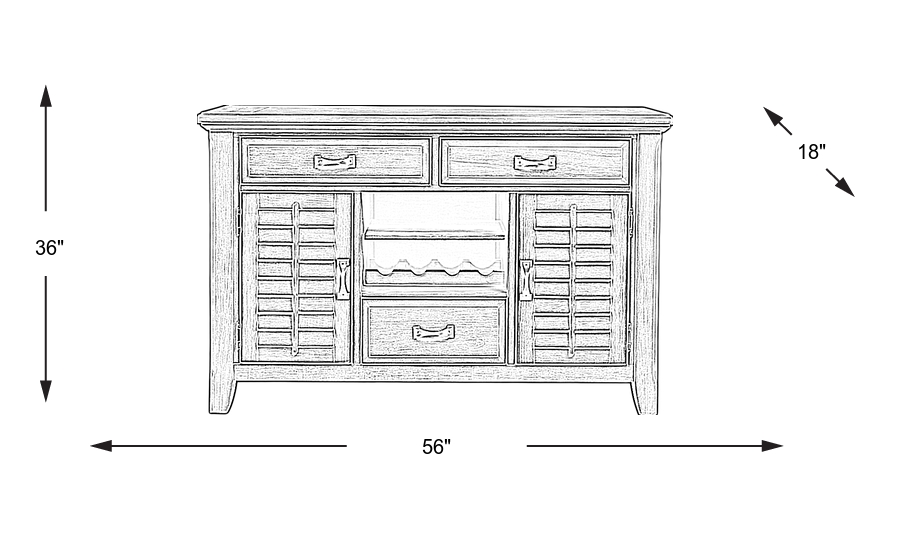 Dimension Image. Please refer to the Dimension Tab on this page for dimension details.