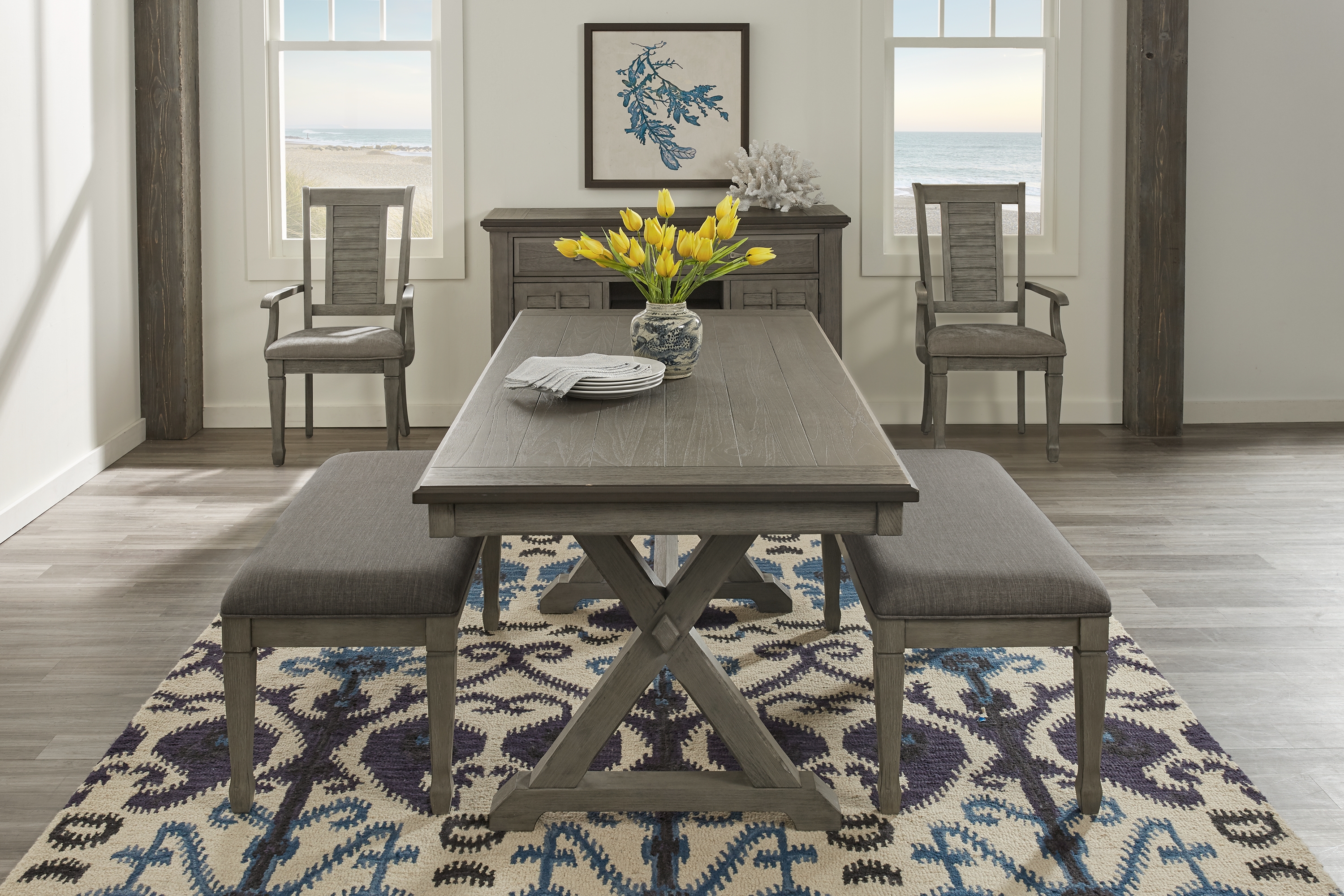 Nantucket Breeze Gray 3 Pc Dining Room - Thumbnail - Image 1