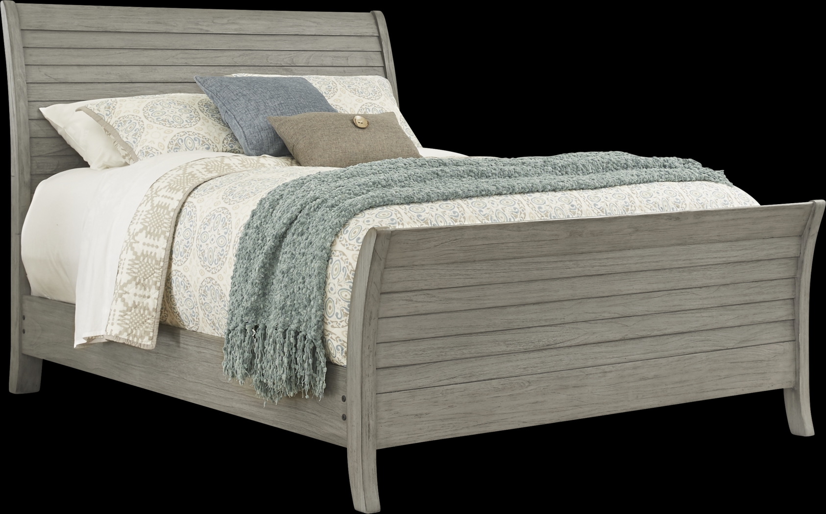 Nantucket Breeze Gray 3 Pc King Sleigh Bed - Thumbnail - Image 1