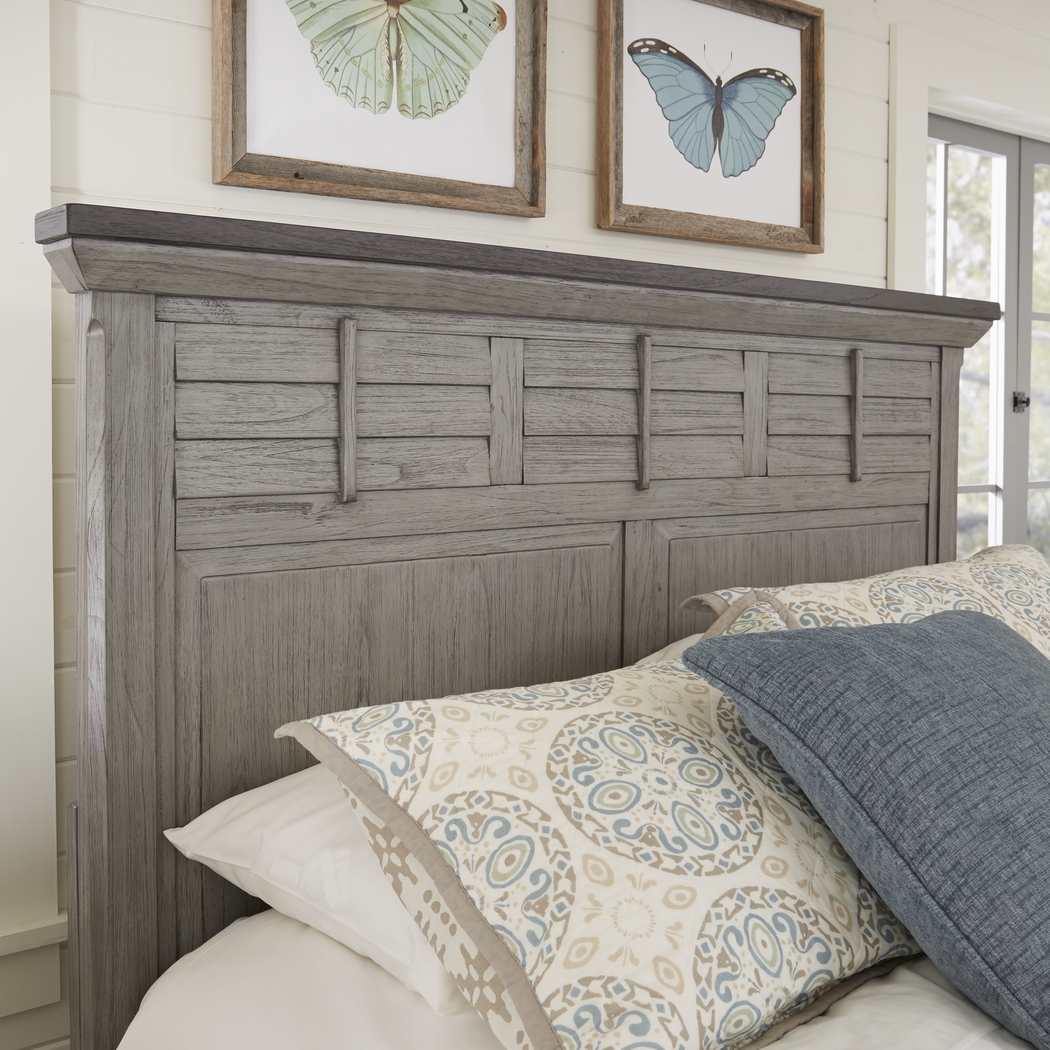 Nantucket Breeze Gray 7 Pc Queen Panel Bedroom - Thumbnail - Image 3