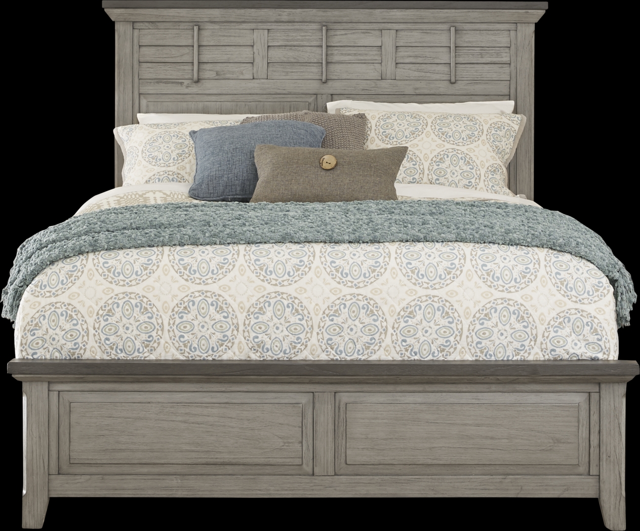 Nantucket Breeze Gray 7 Pc Queen Panel Bedroom - Thumbnail - Image 2