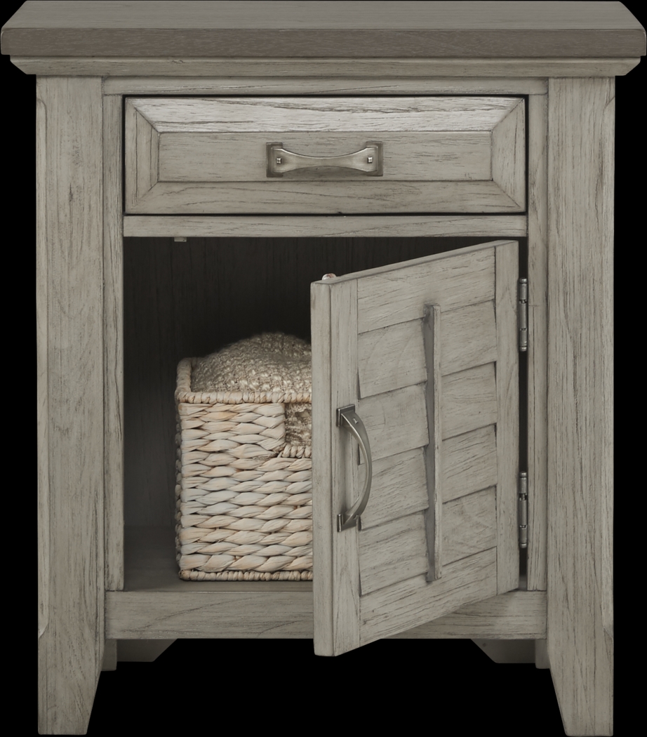 Nantucket Breeze Gray Door Nightstand - Thumbnail - Image 2