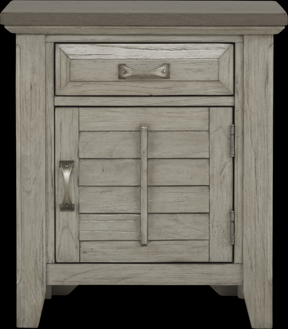 Nantucket Breeze Gray Door Nightstand - Thumbnail - Image 1