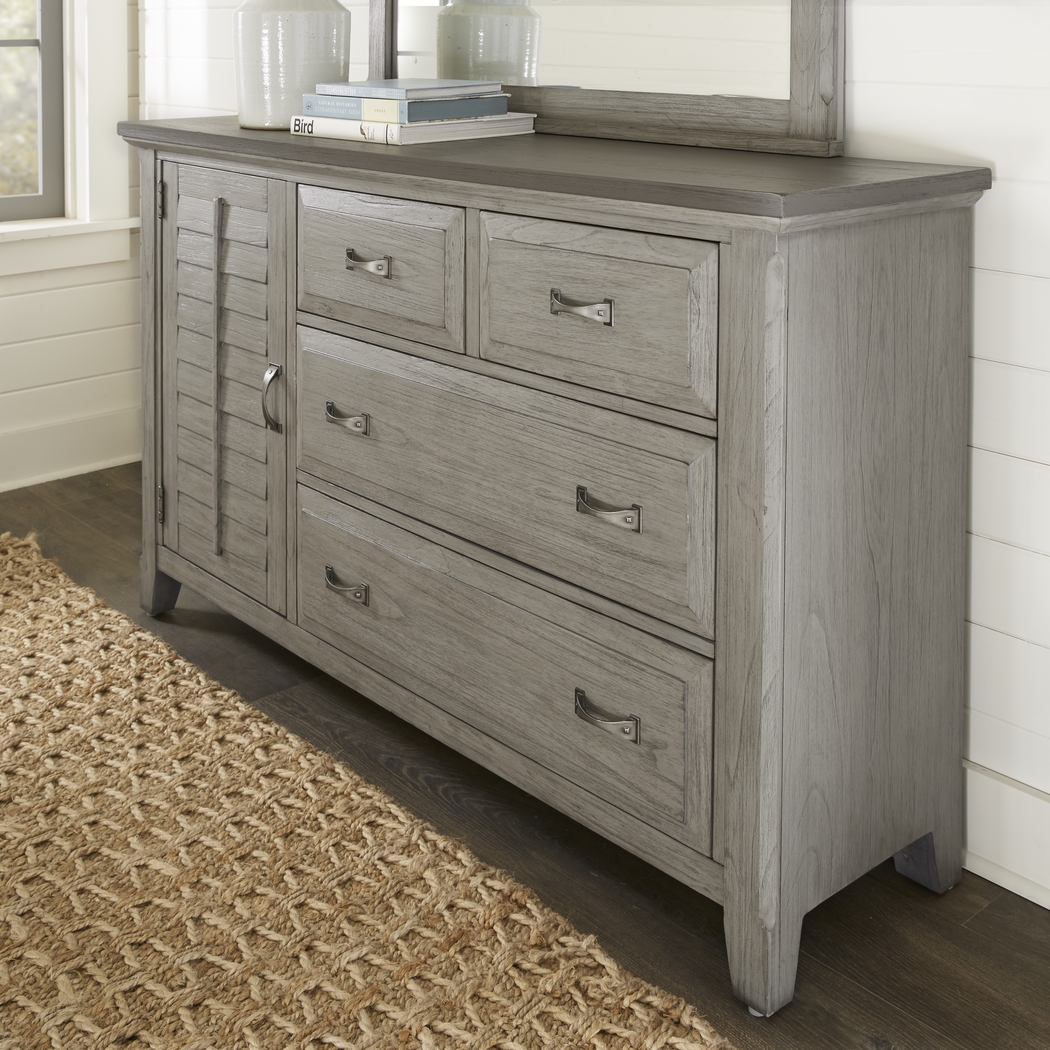 Nantucket Breeze Gray 7 Pc Queen Panel Bedroom - Thumbnail - Image 5