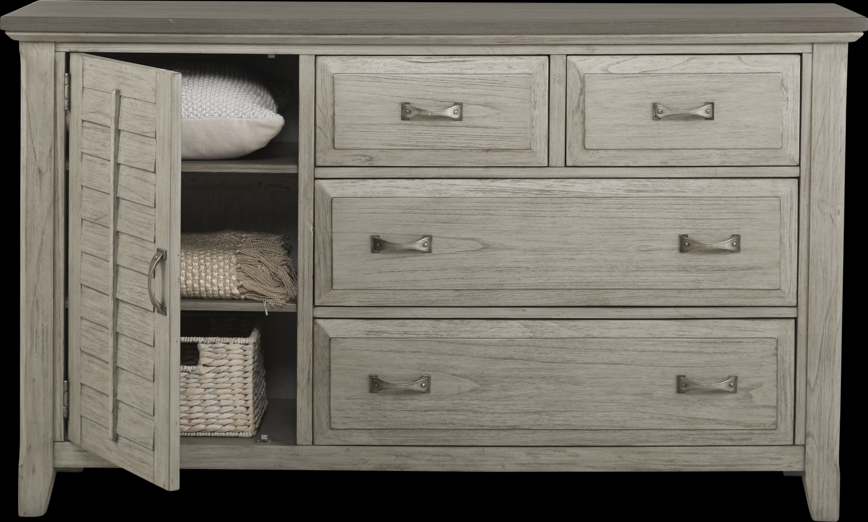 Nantucket Breeze Gray 7 Pc Queen Panel Bedroom - Thumbnail - Image 6