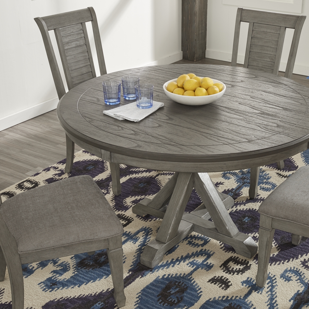Nantucket Breeze Gray 5 Pc Round Dining Room - Thumbnail - Image 4
