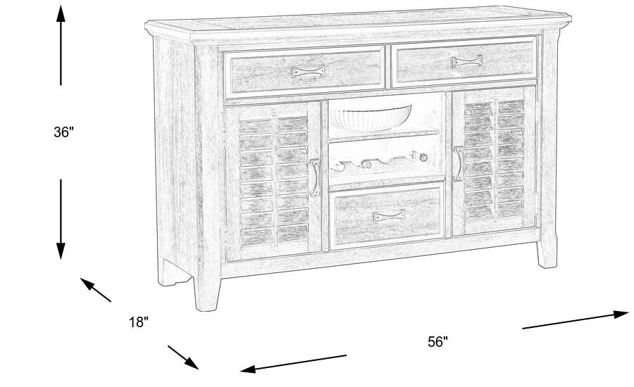 Dimension Image. Please refer to the Dimension Tab on this page for dimension details.