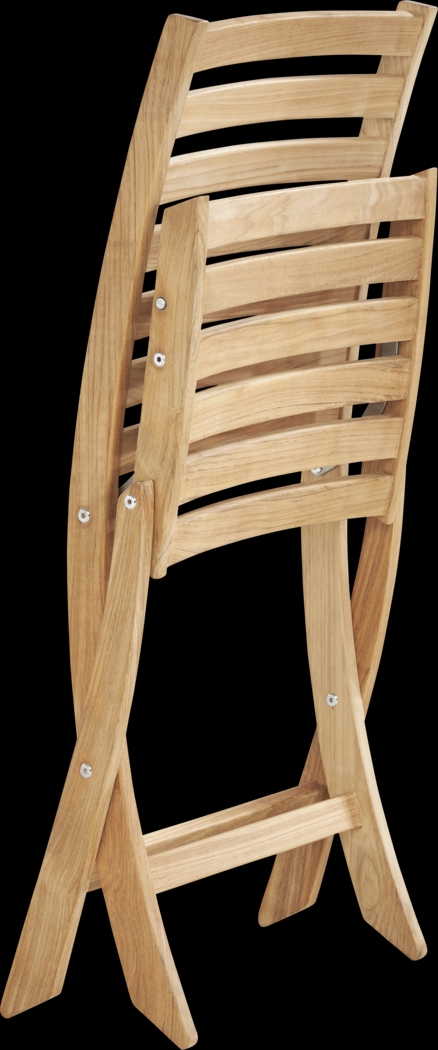 Pleasant Bay Natural 5 Pc Outdoor Folding Dining Set - Thumbnail - Image 7