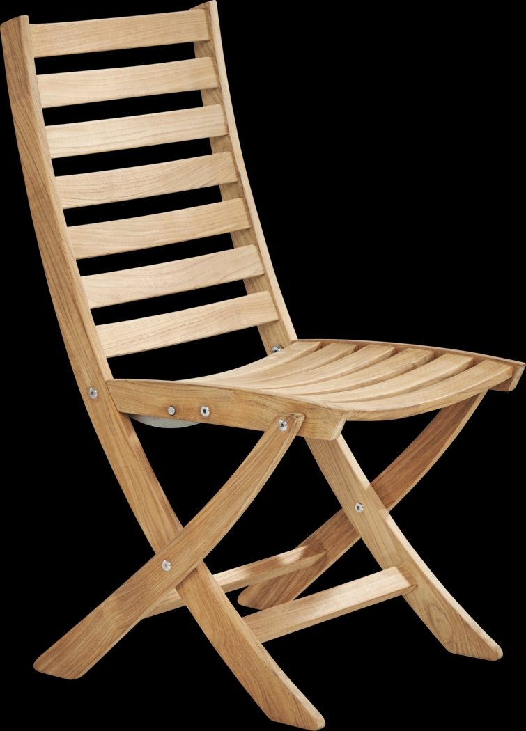 Pleasant Bay Natural 5 Pc Outdoor Folding Dining Set - Thumbnail - Image 5