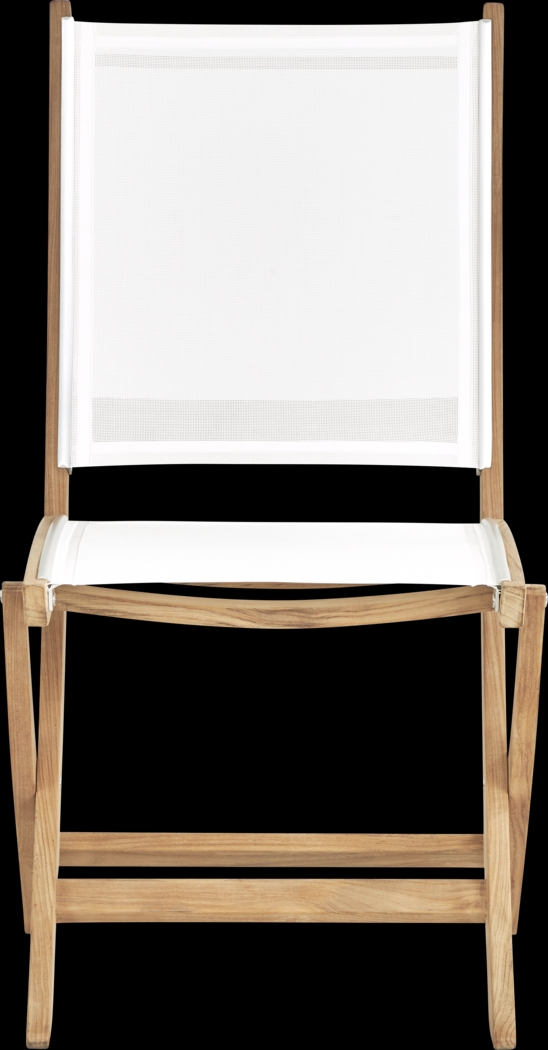 Pleasant Bay Natural 5 Pc Outdoor Folding Dining Set with Sling Chairs - Thumbnail - Image 7