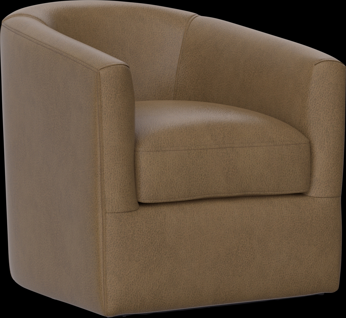 Naoke II Beige Swivel Accent Chair - Thumbnail - Image 1