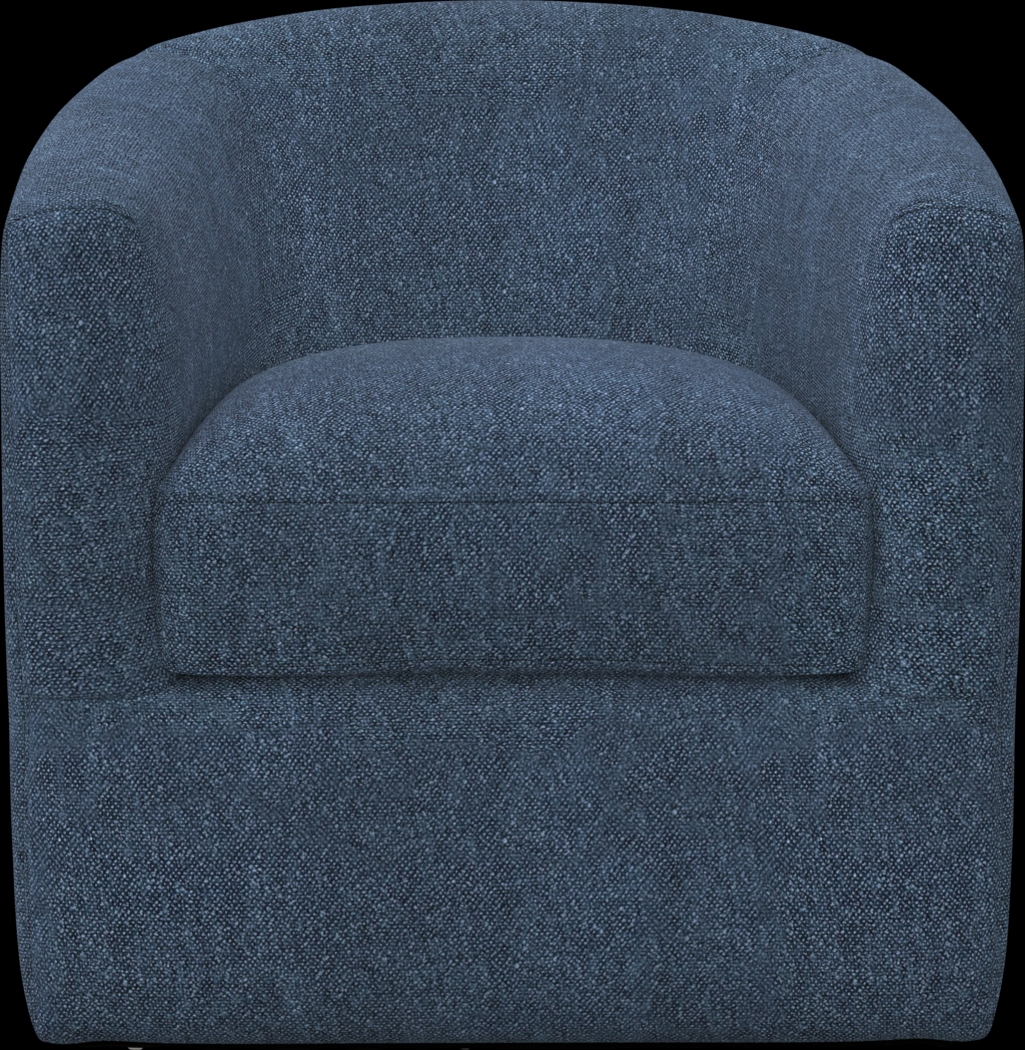 Naoke I Blue Swivel Accent Chair - Thumbnail - Image 3