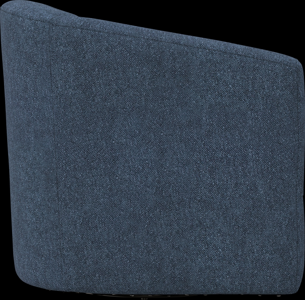 Naoke I Blue Swivel Accent Chair - Thumbnail - Image 4