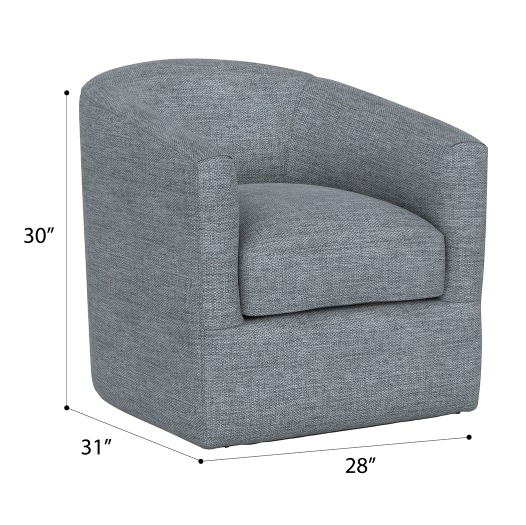 Naoke I Gray Swivel Accent Chair - Thumbnail - Image 6