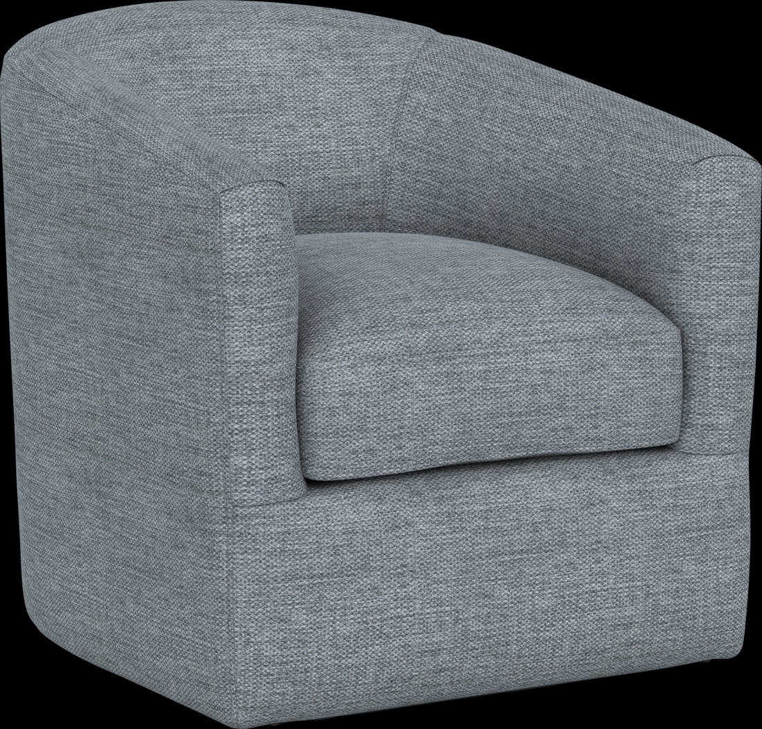 Naoke I Gray Swivel Accent Chair - Thumbnail - Image 1