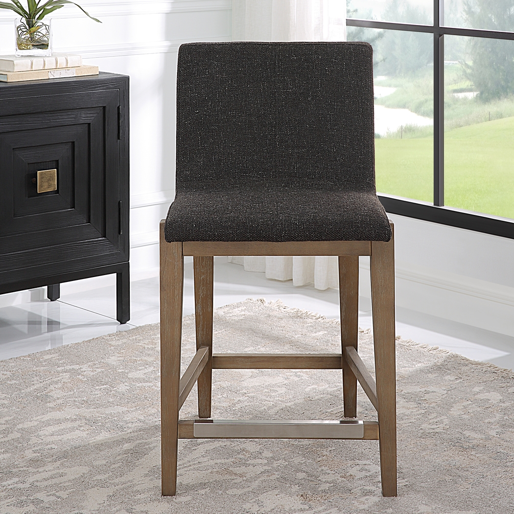 Naos Black Counter Height Stool - Thumbnail - Image 2