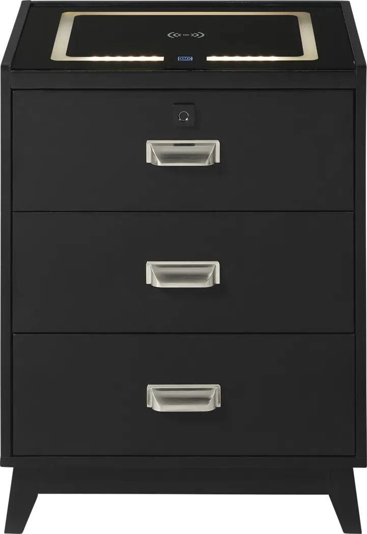 Narcis Black Nightstand - Thumbnail - Image 6