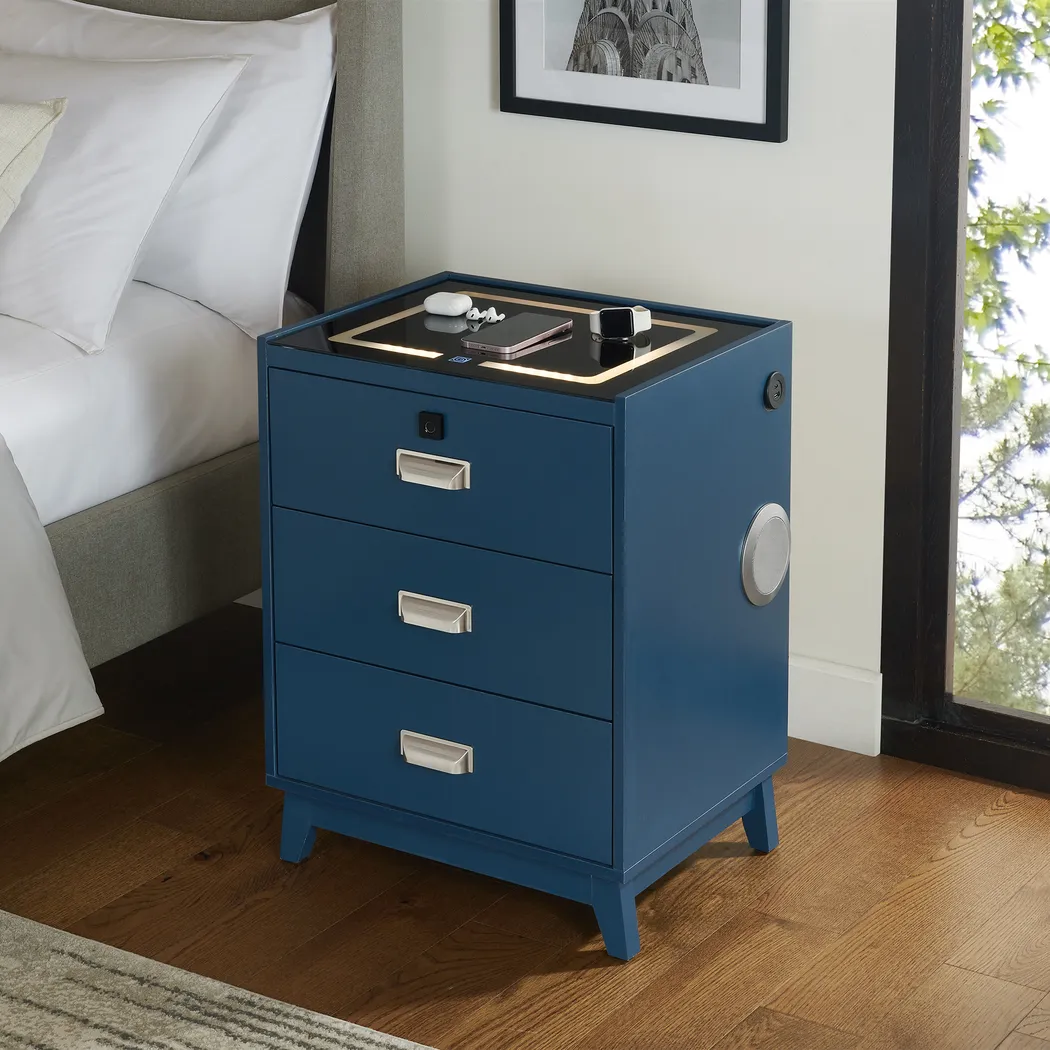 Narcis Blue Nightstand - Thumbnail - Image 2