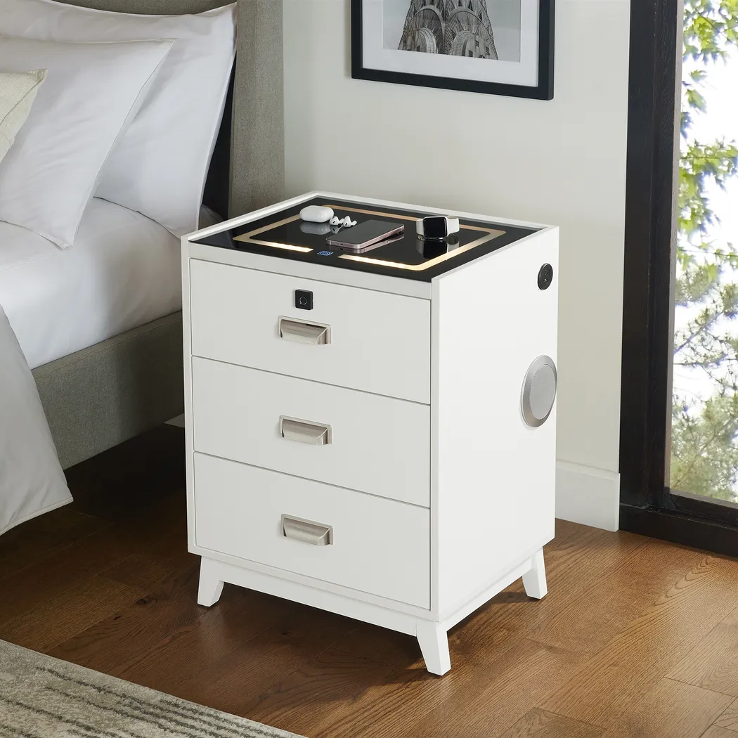 Narcis White Nightstand - Thumbnail - Image 2