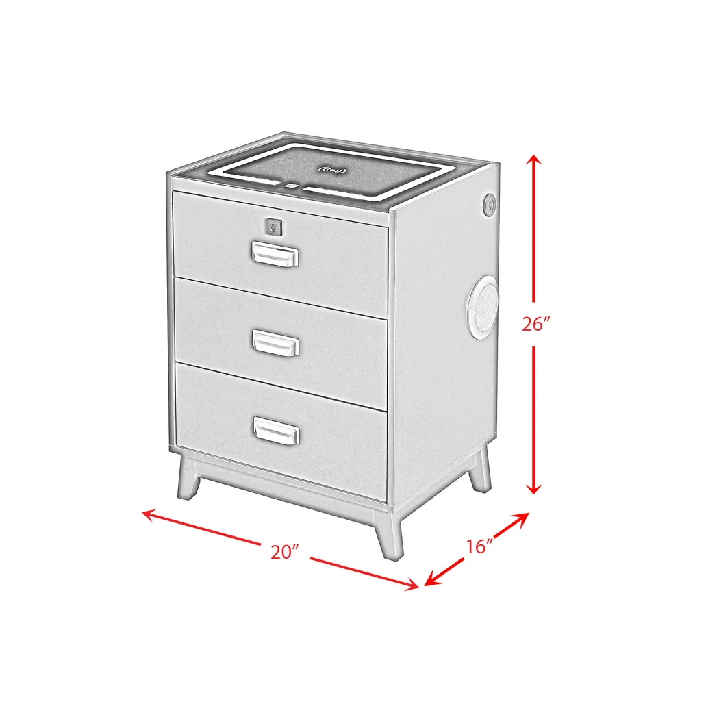 Narcis White Nightstand - Thumbnail - Image 3