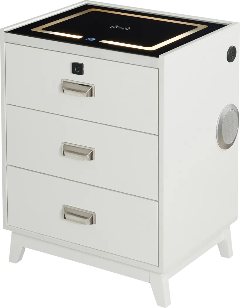Narcis White Nightstand - Thumbnail - Image 1