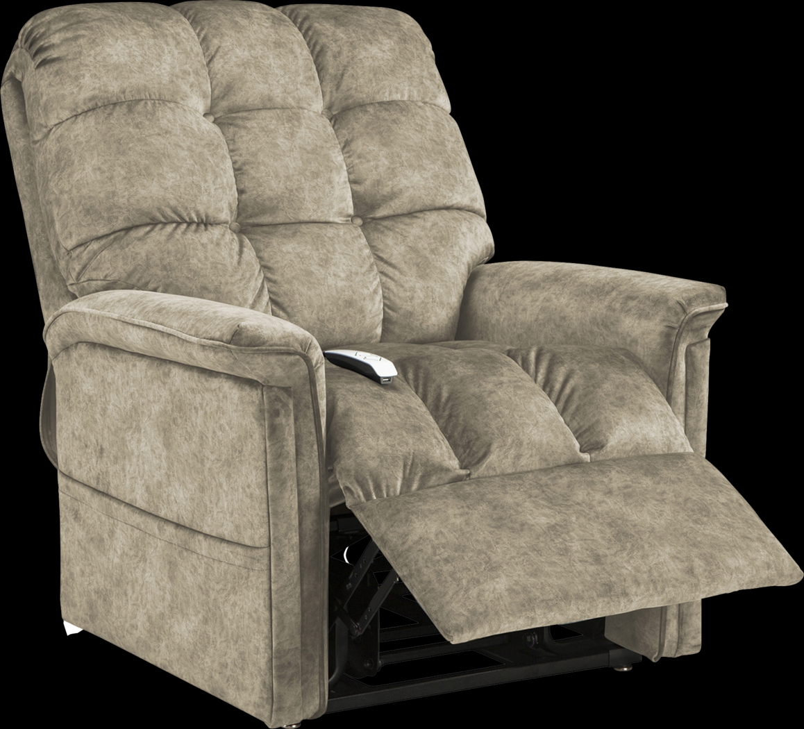 Narin Beige Lift Chair Dual Power Recliner - Thumbnail - Image 3