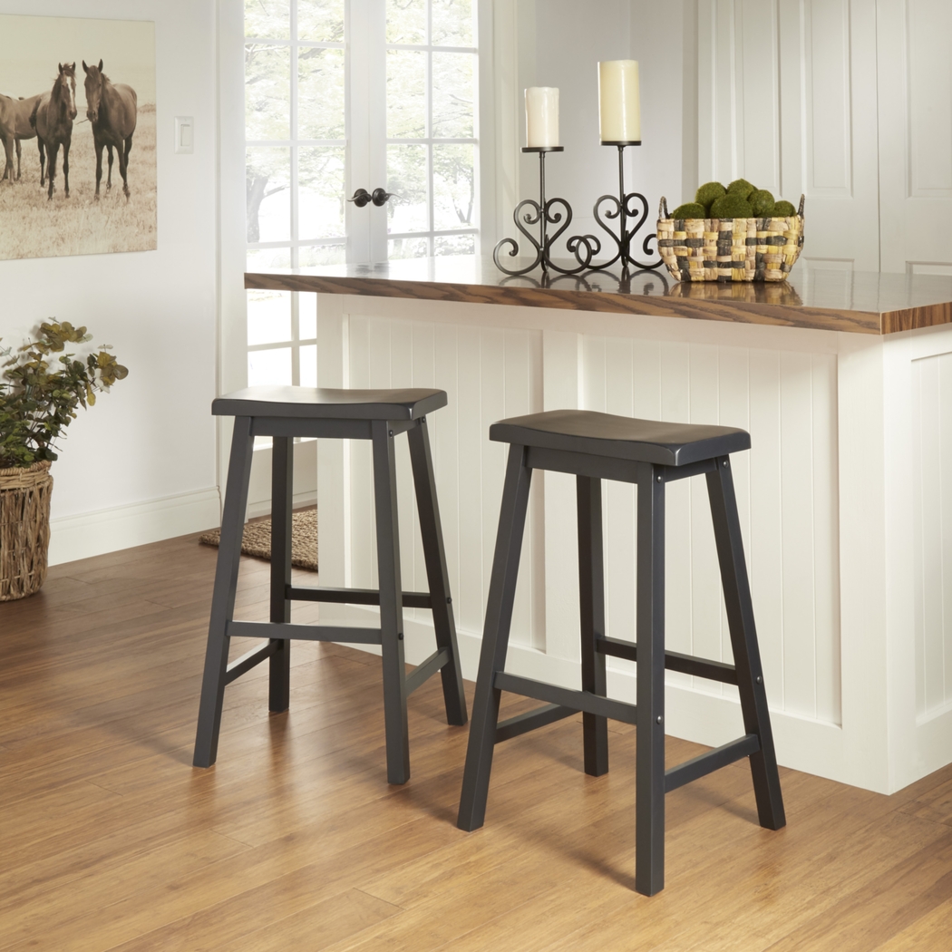 Nario Charcoal Barstools (Set of 2) - Thumbnail - Image 2