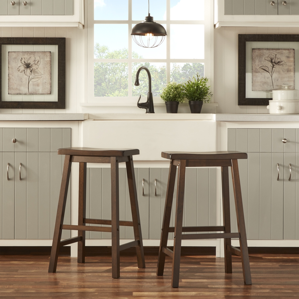 Nario Walnut Barstool (Set of 2) - Thumbnail - Image 2