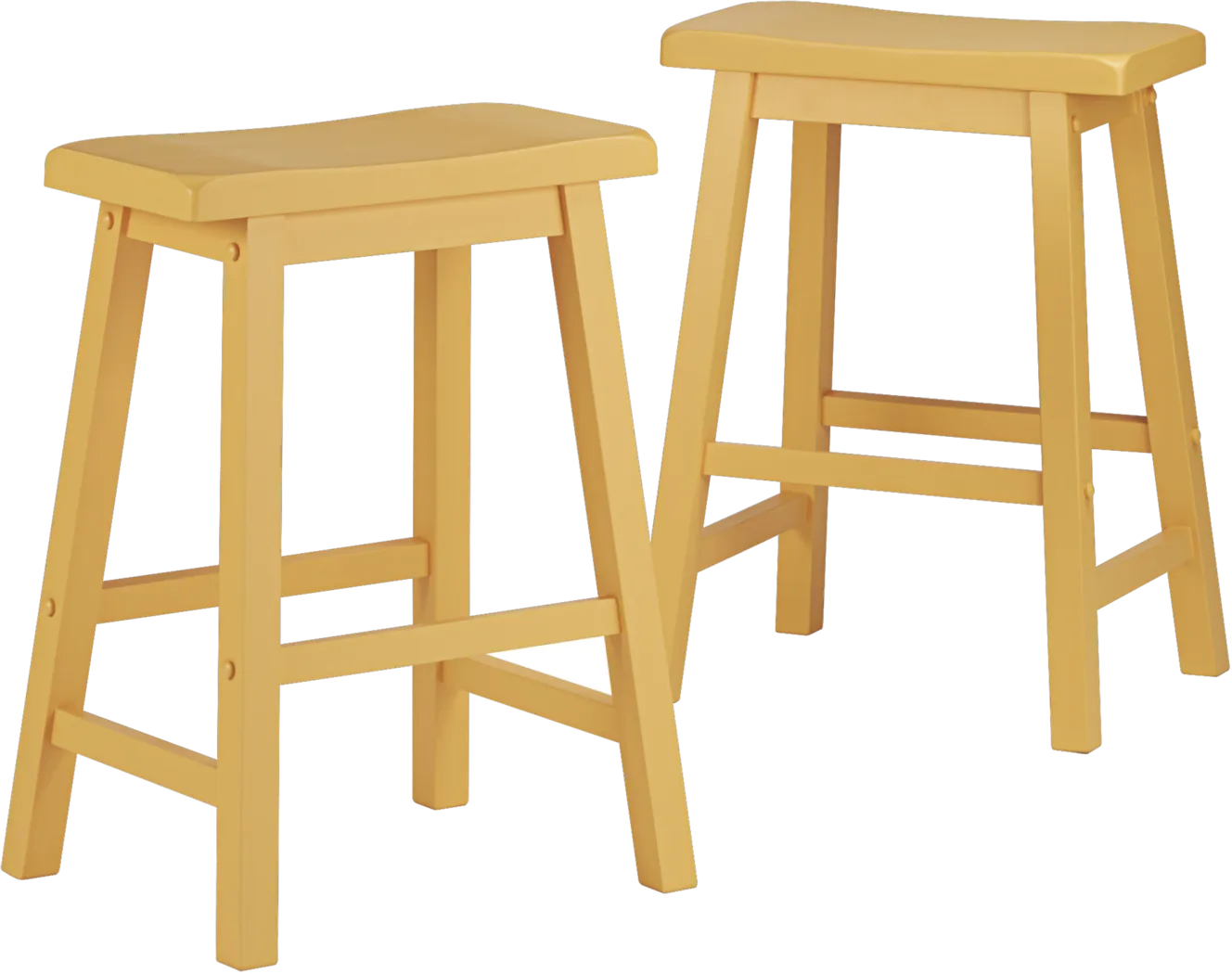 Nario Yellow Counter Height Stools (Set of 2) - Thumbnail - Image 1