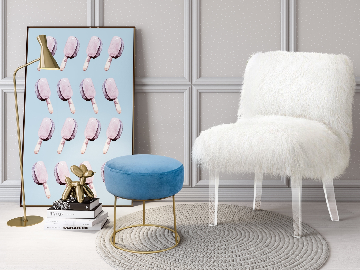 Kids Nashua Blue Stool - Thumbnail - Image 3