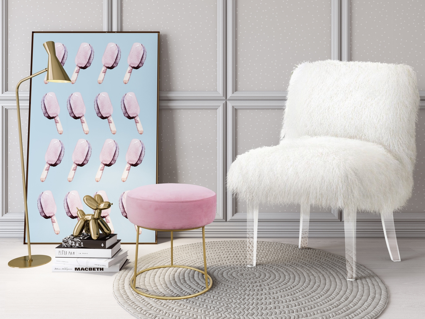 Kids Nashua Blush Stool - Thumbnail - Image 3