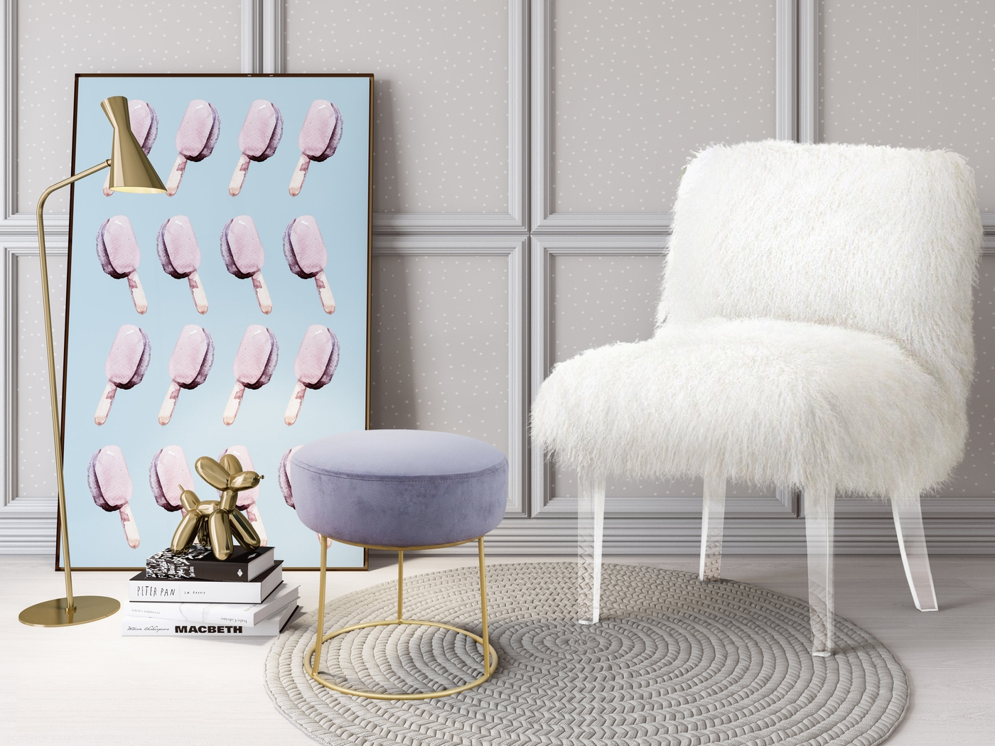 Kids Nashua Gray Stool - Thumbnail - Image 3