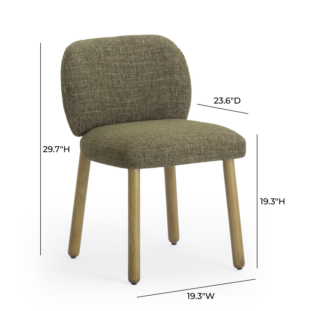 Nassan I Olive Green Dining Chair - Thumbnail - Image 2