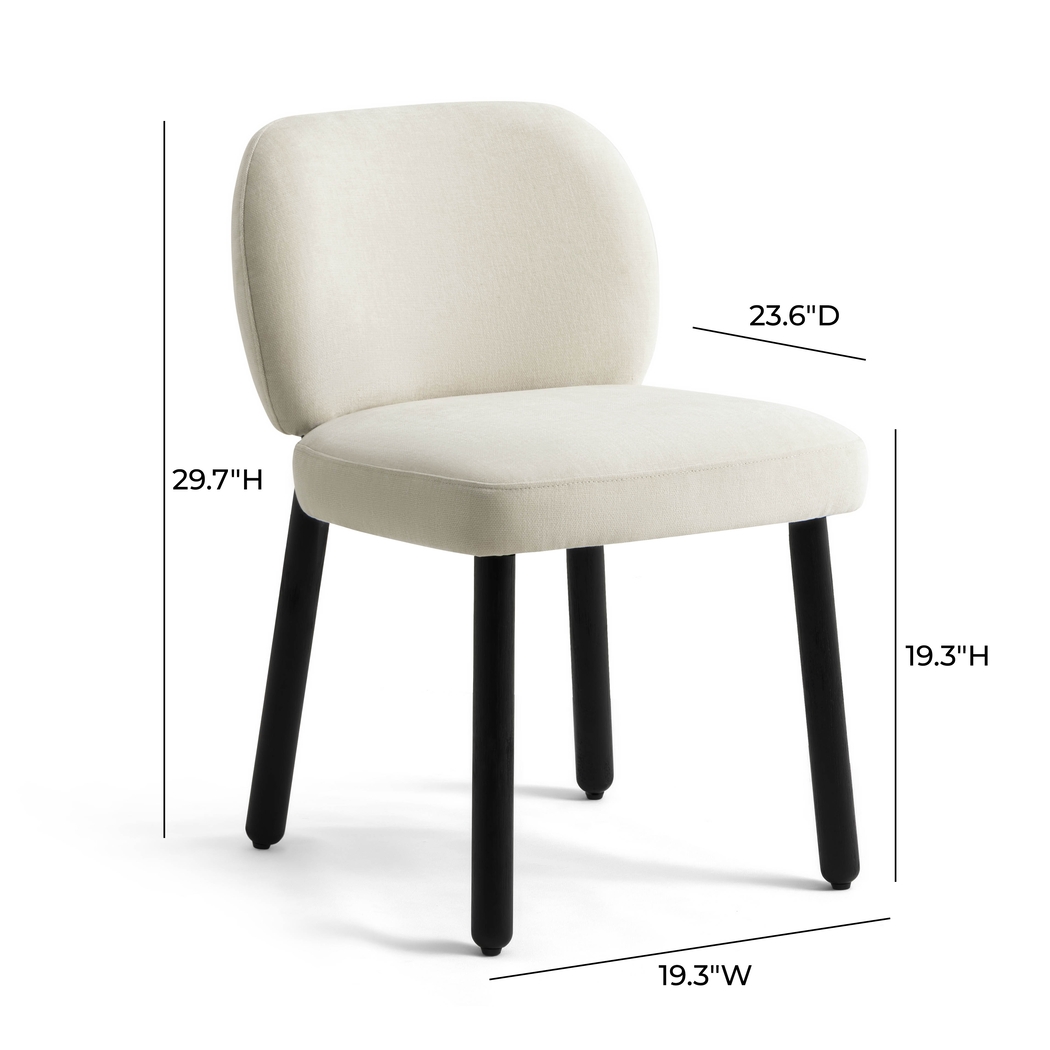 Nassan II Cream Dining Chair - Thumbnail - Image 3