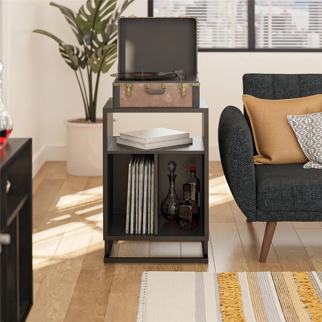 Nassi Black Storage End Table - Thumbnail - Image 2