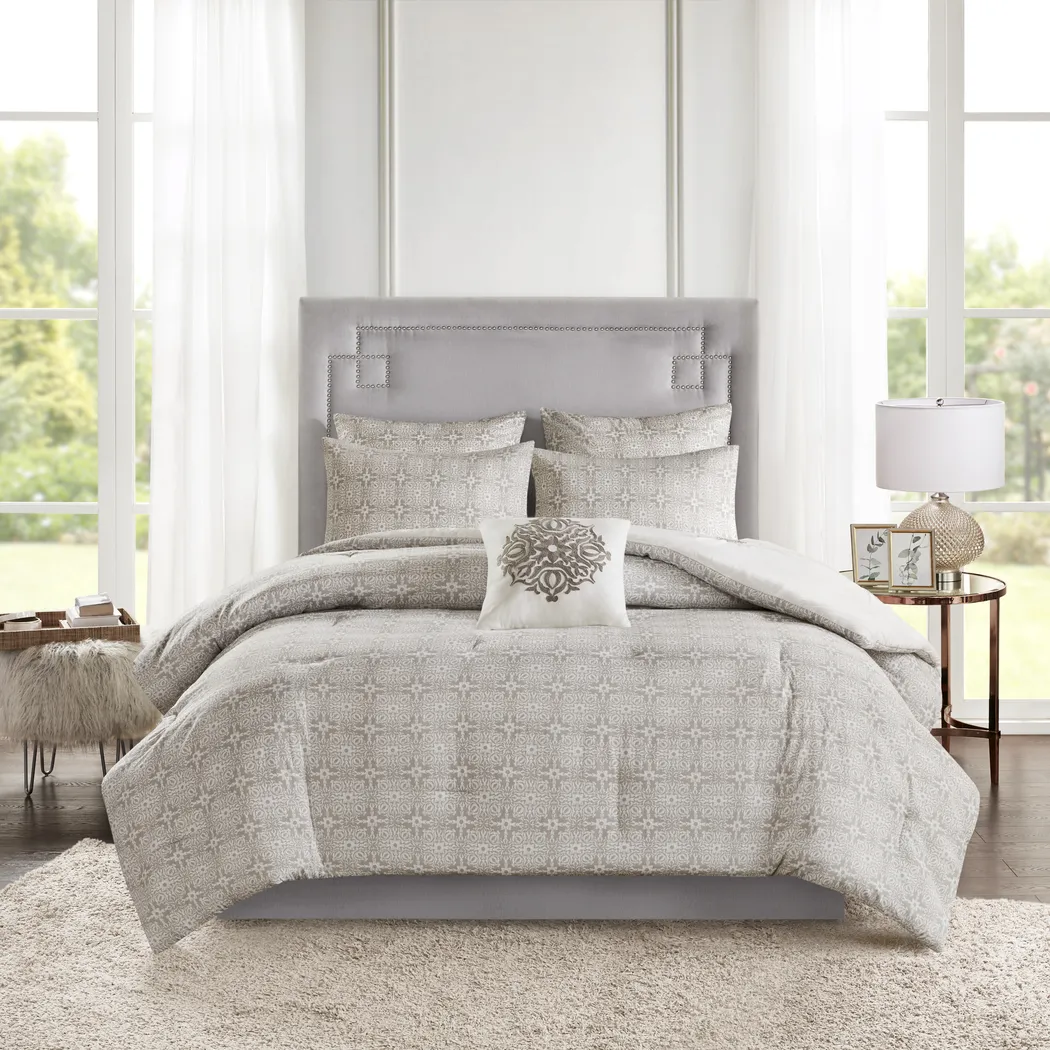 Nasworthy Ivory 6 Pc Full/Queen Comforter Set - Thumbnail - Image 4