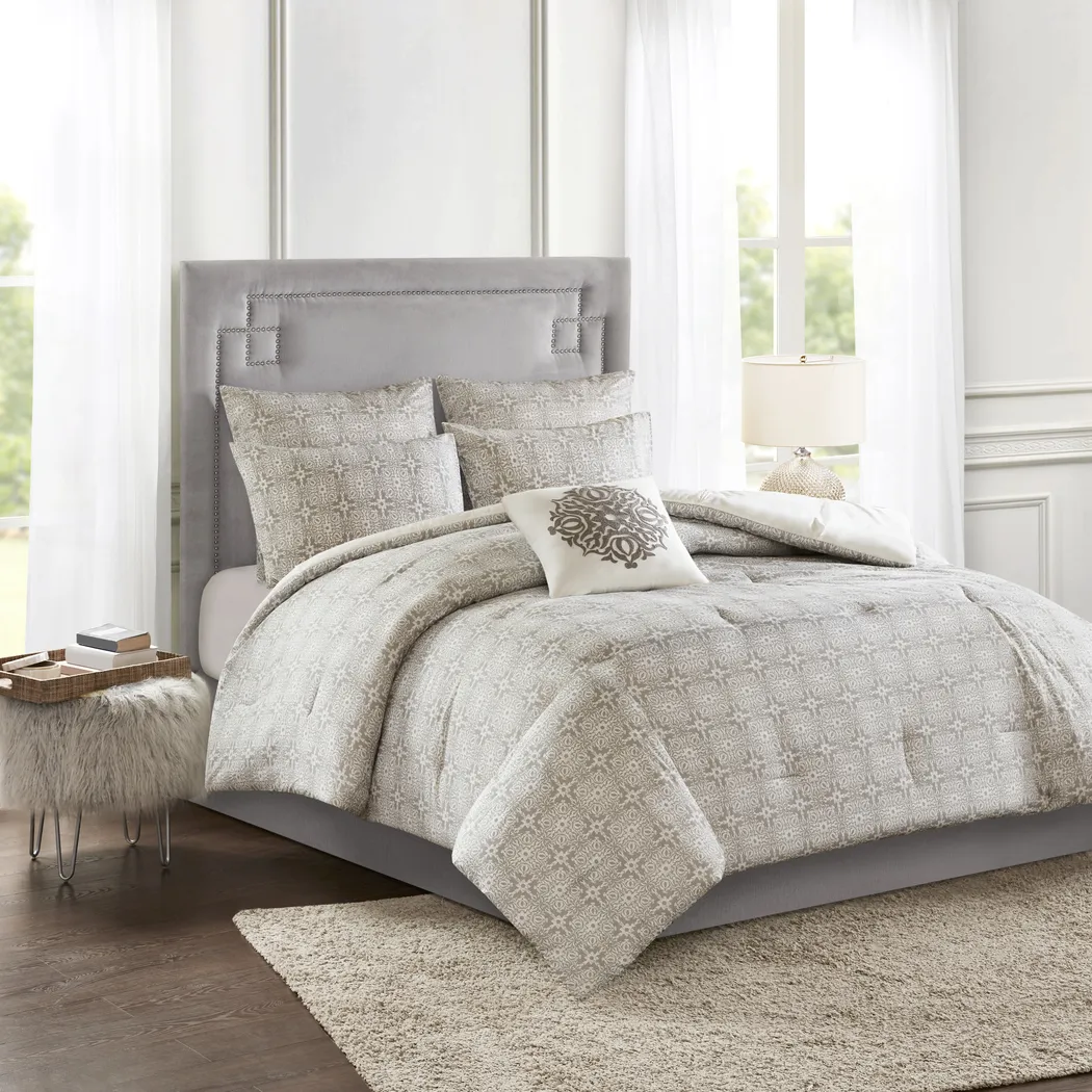 Nasworthy Ivory 6 Pc Full/Queen Comforter Set - Thumbnail - Image 6