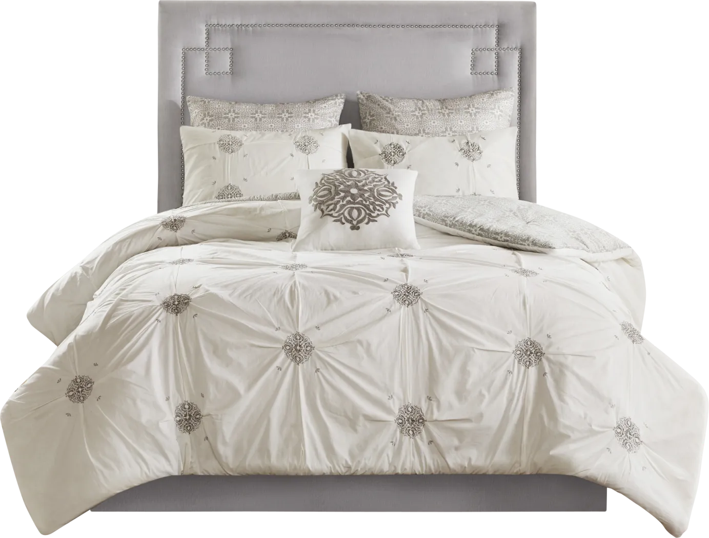 Nasworthy Ivory 6 Pc Full/Queen Comforter Set - Thumbnail - Image 7