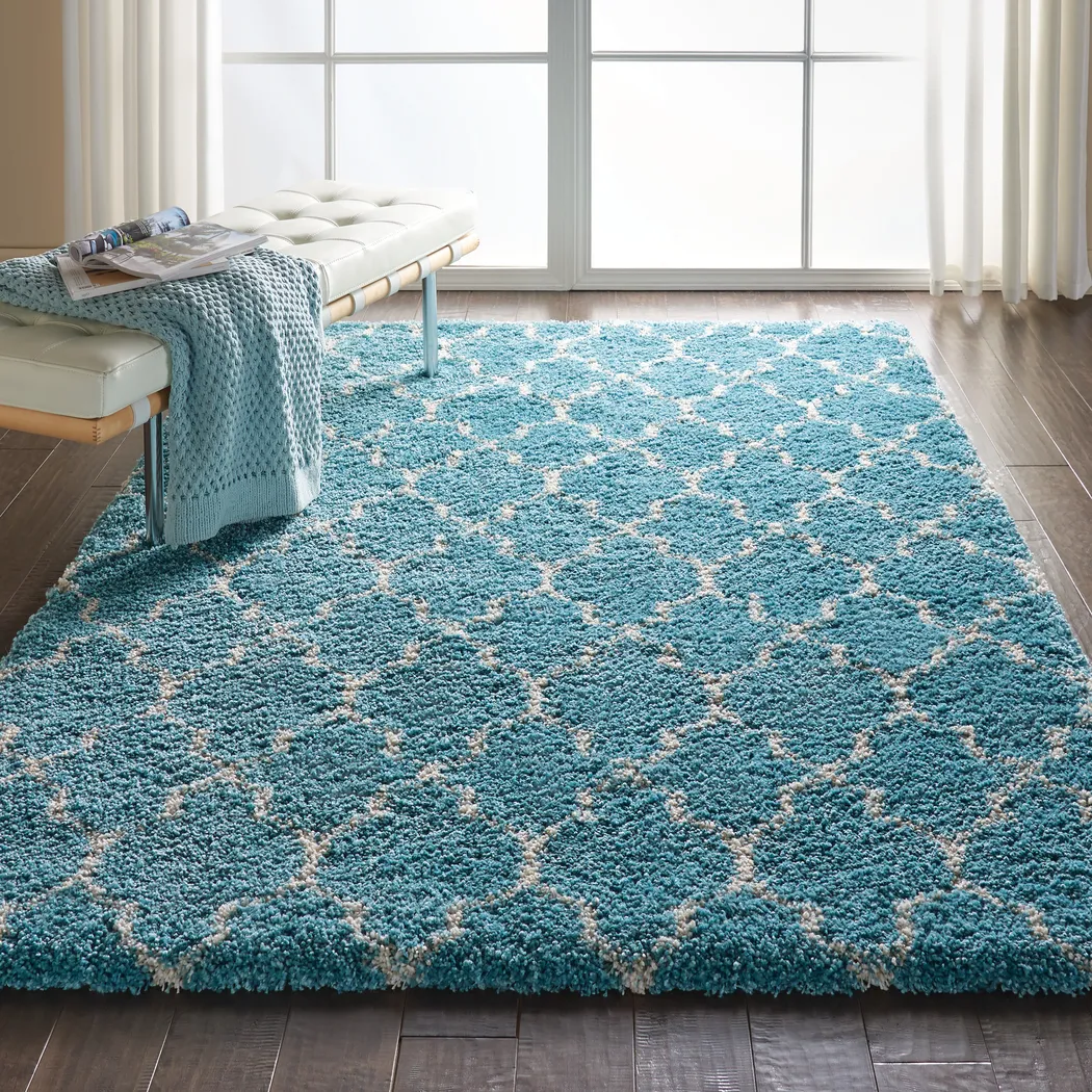 Natalia Aqua 5'3 x 7'6 Rug - Thumbnail - Image 7