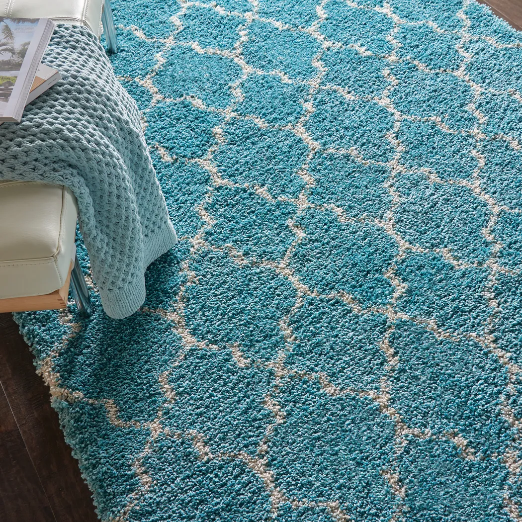 Natalia Aqua 5'3 x 7'6 Rug - Thumbnail - Image 8