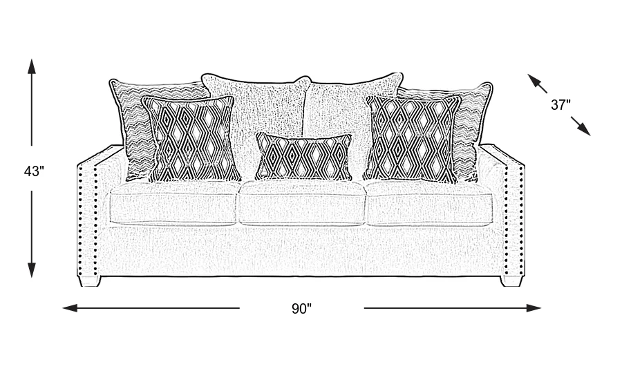 Dimension Image. Please refer to the Dimension Tab on this page for dimension details.