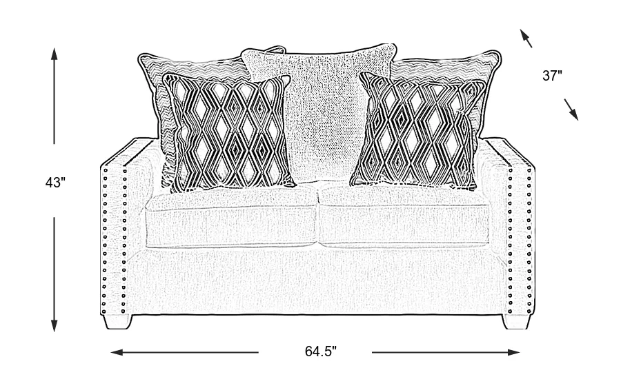 Dimension Image. Please refer to the Dimension Tab on this page for dimension details.