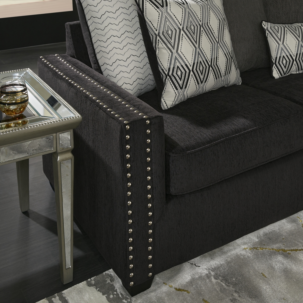 Natalia Black Sofa - Thumbnail - Image 3