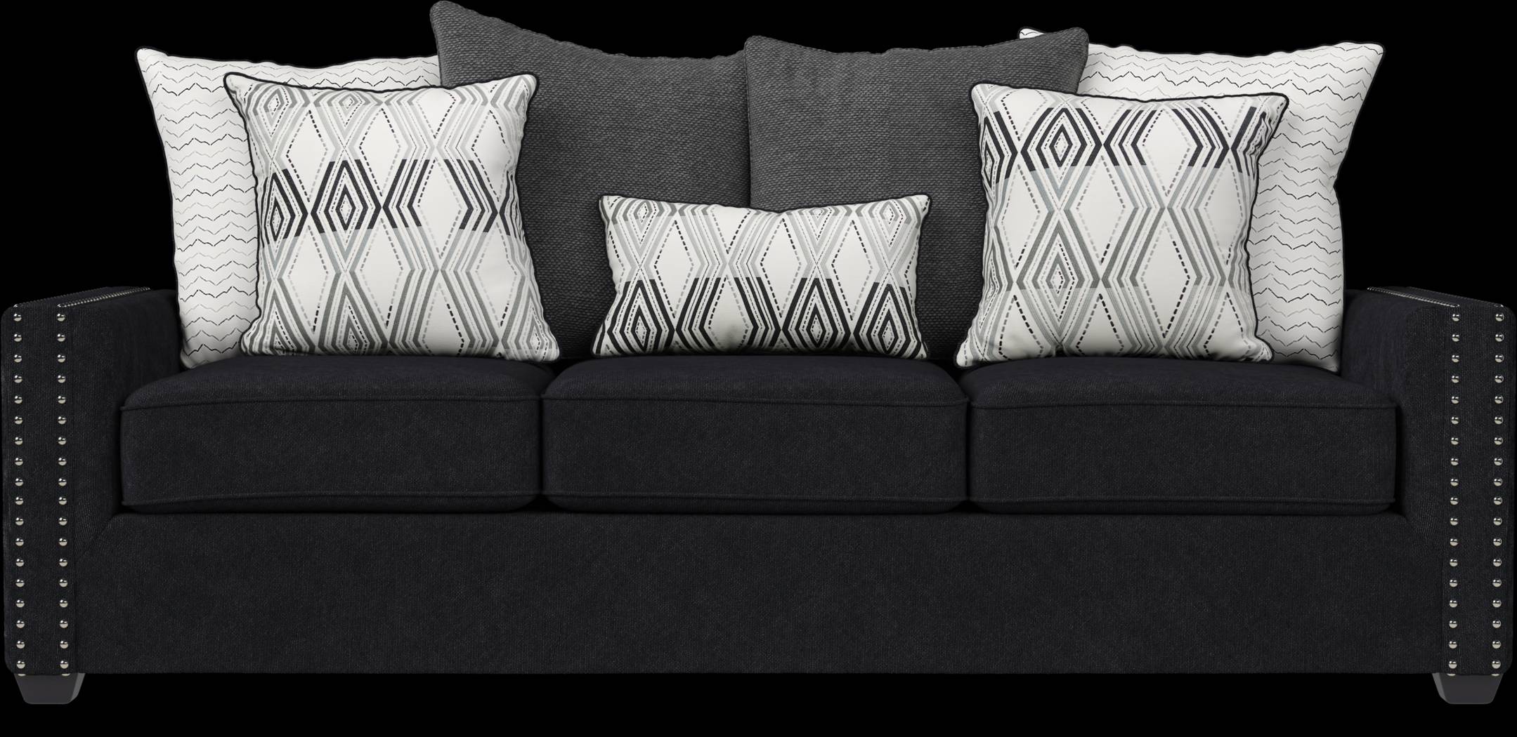 Natalia Black Sofa - Thumbnail - Image 1