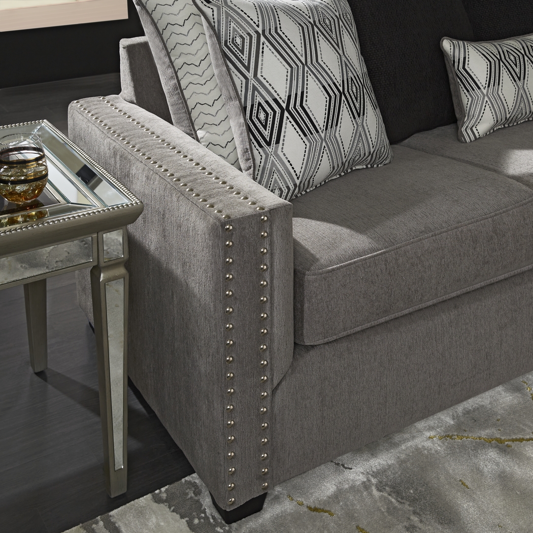 Natalia Gray 7 Pc Living Room with Gel Foam Sleeper Sofa - Thumbnail - Image 3