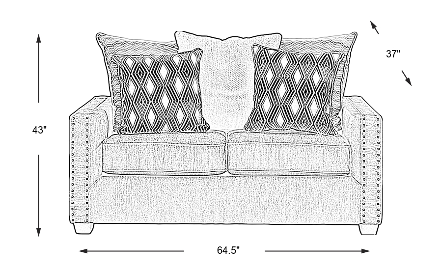 Dimension Image. Please refer to the Dimension Tab on this page for dimension details.