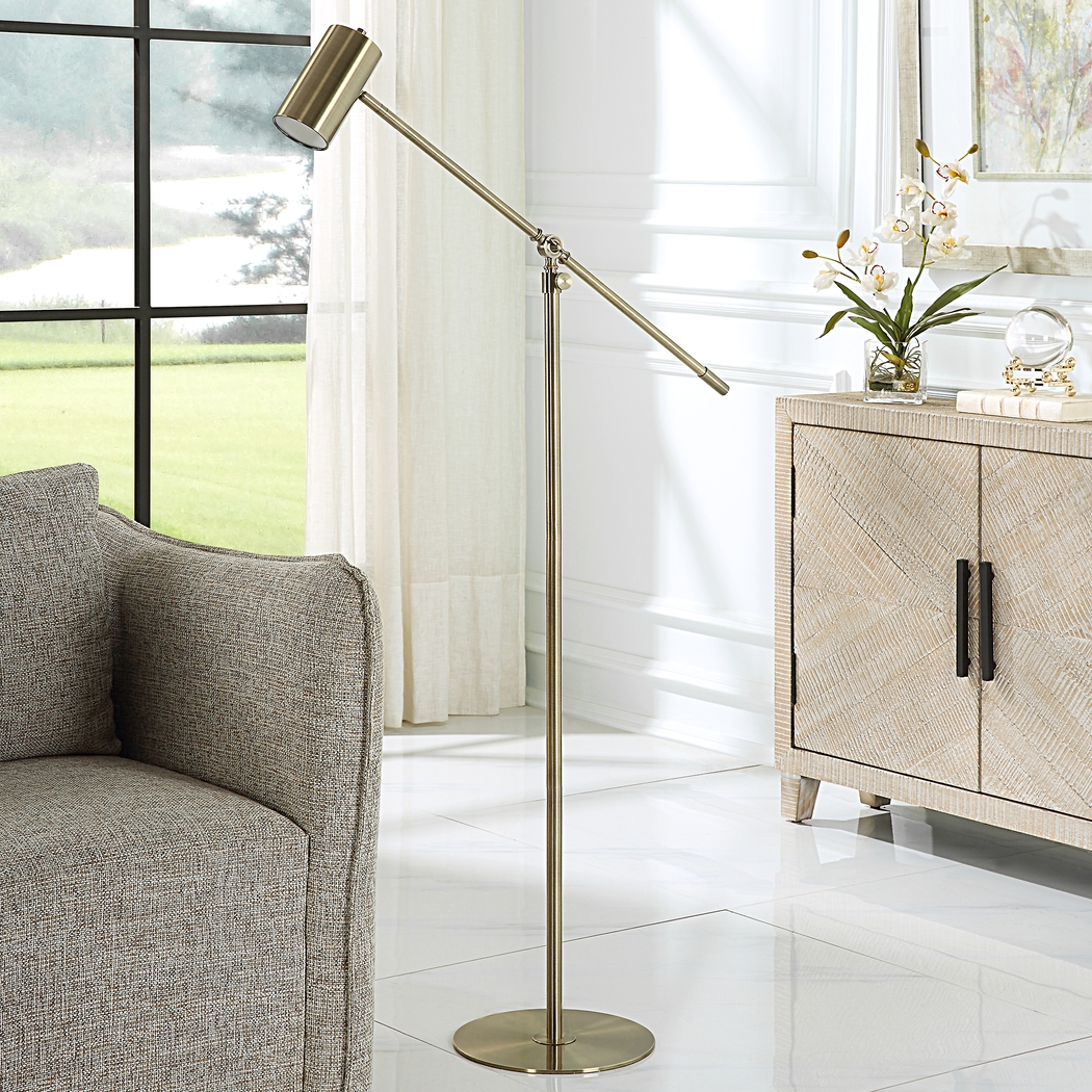 Natchez Avenue Brass Floor Lamp - Thumbnail - Image 2