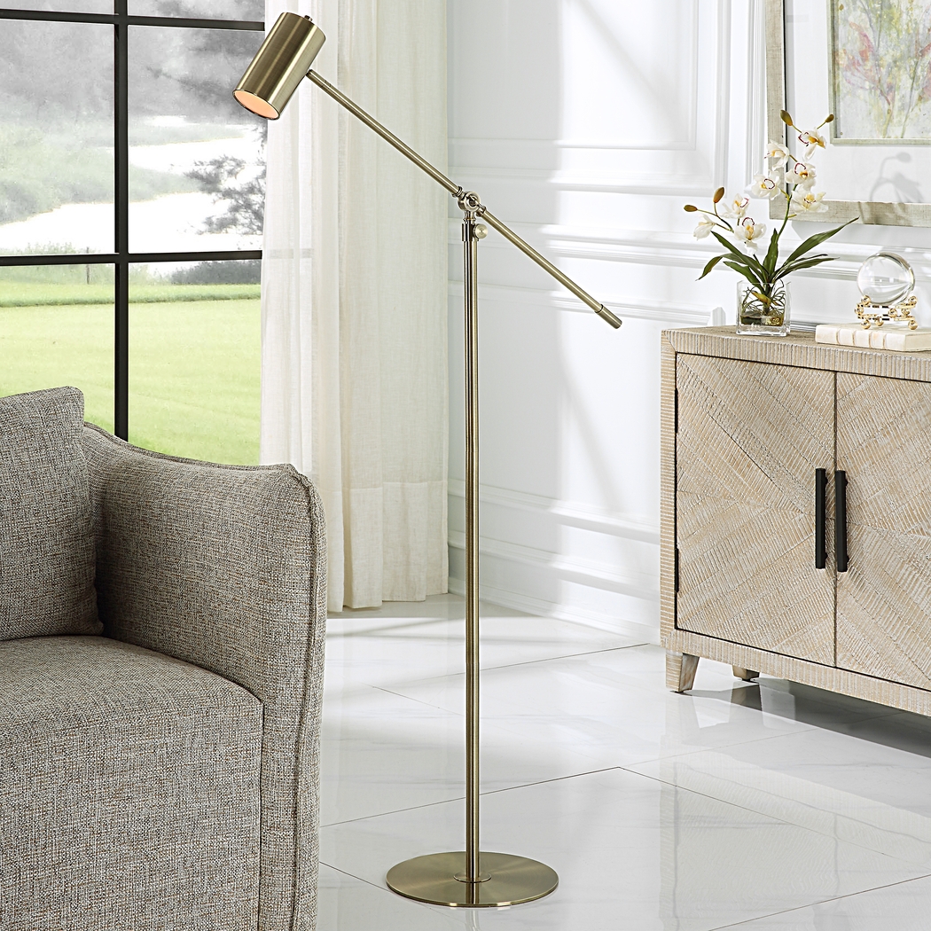 Natchez Avenue Brass Floor Lamp - Thumbnail - Image 4