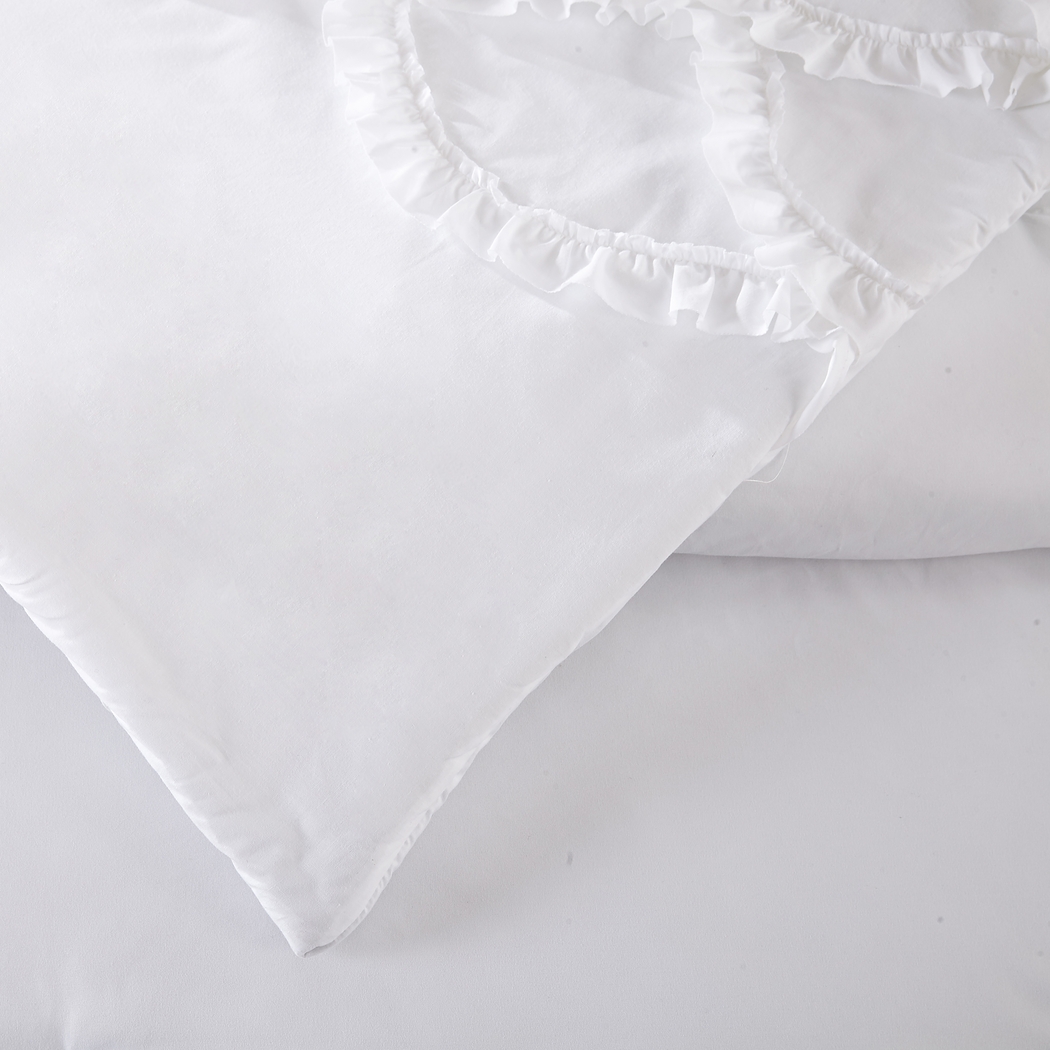 Nathaira White 4 Pc King Comforter Set - Thumbnail - Image 5