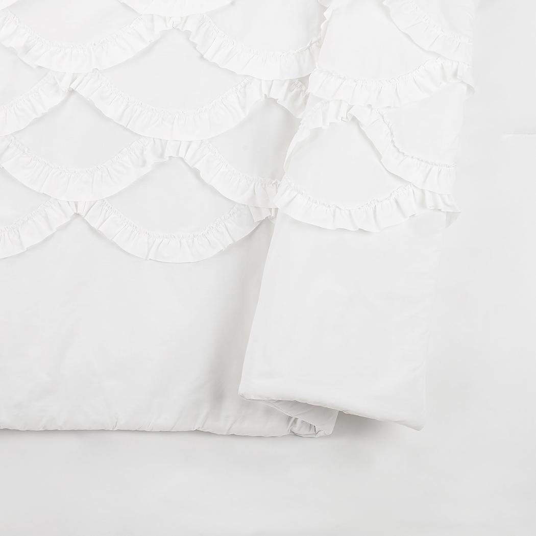 Nathaira White 4 Pc King Comforter Set - Thumbnail - Image 6